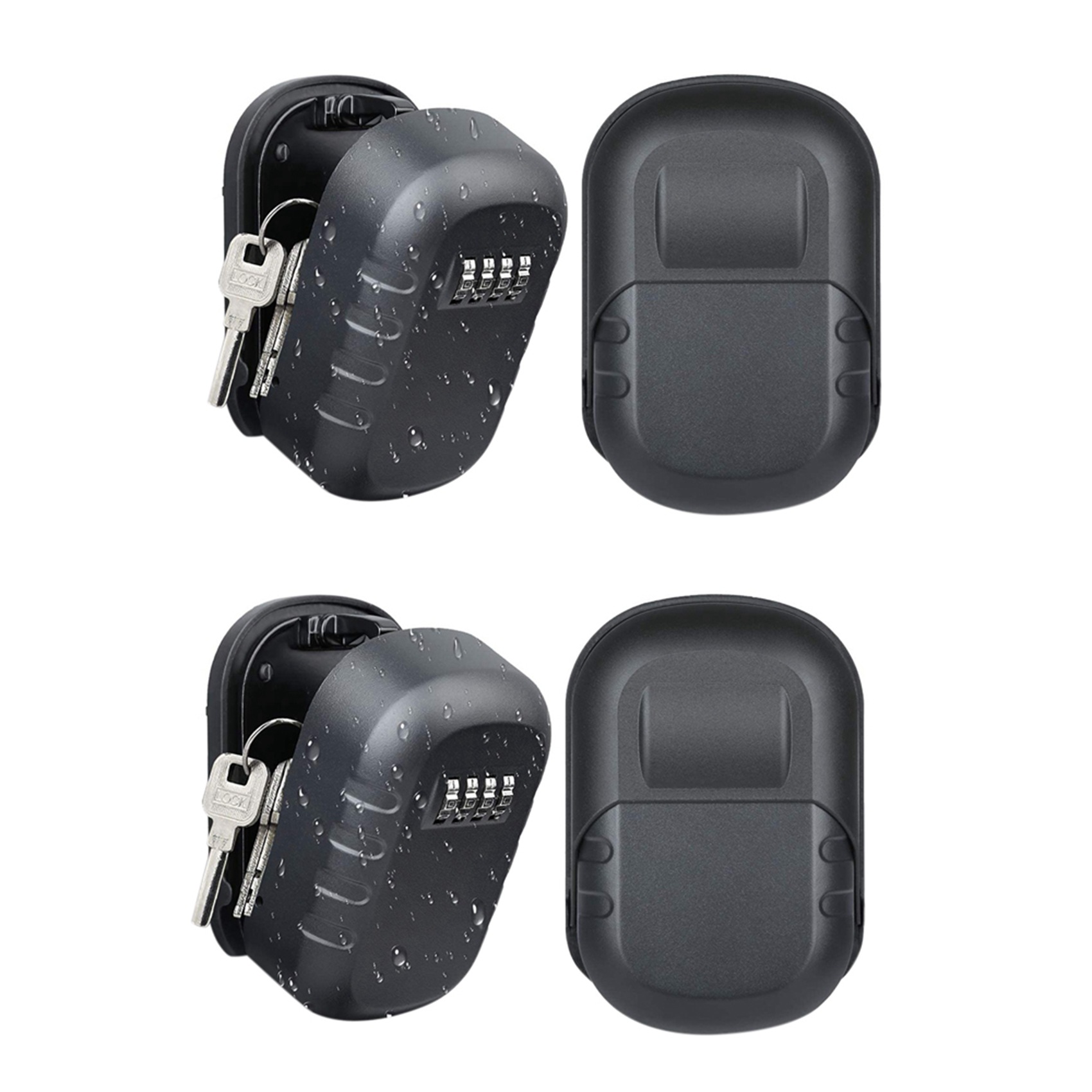 Lockbox Key Secure - Kotak Kunci ABKN-2X untuk Dinding, Kombinasi