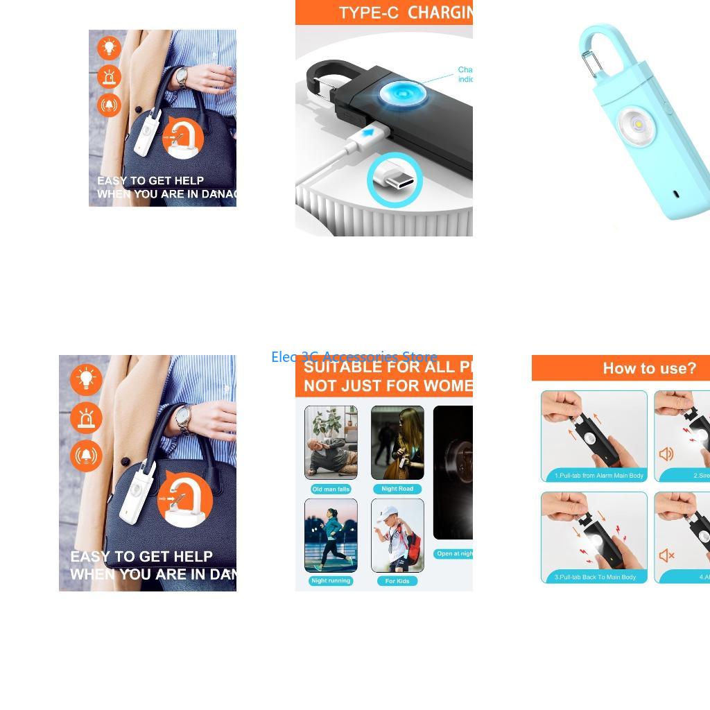 Personal Alarm Keychain - Y51A Gantungan Kunci Alarm Pribadi 140dB