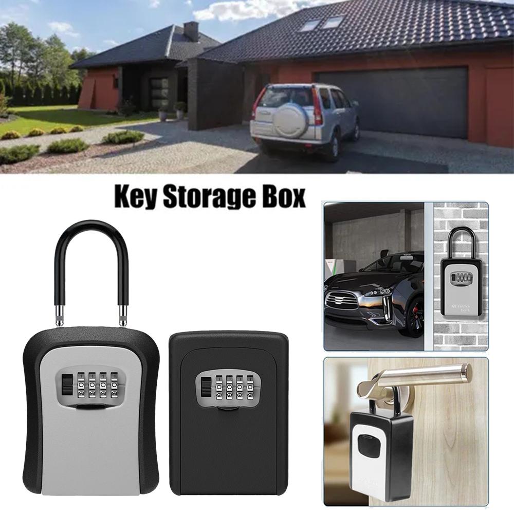 Lockbox Key Secure - Kotak penyimpanan kunci Dinding portabel, kotak