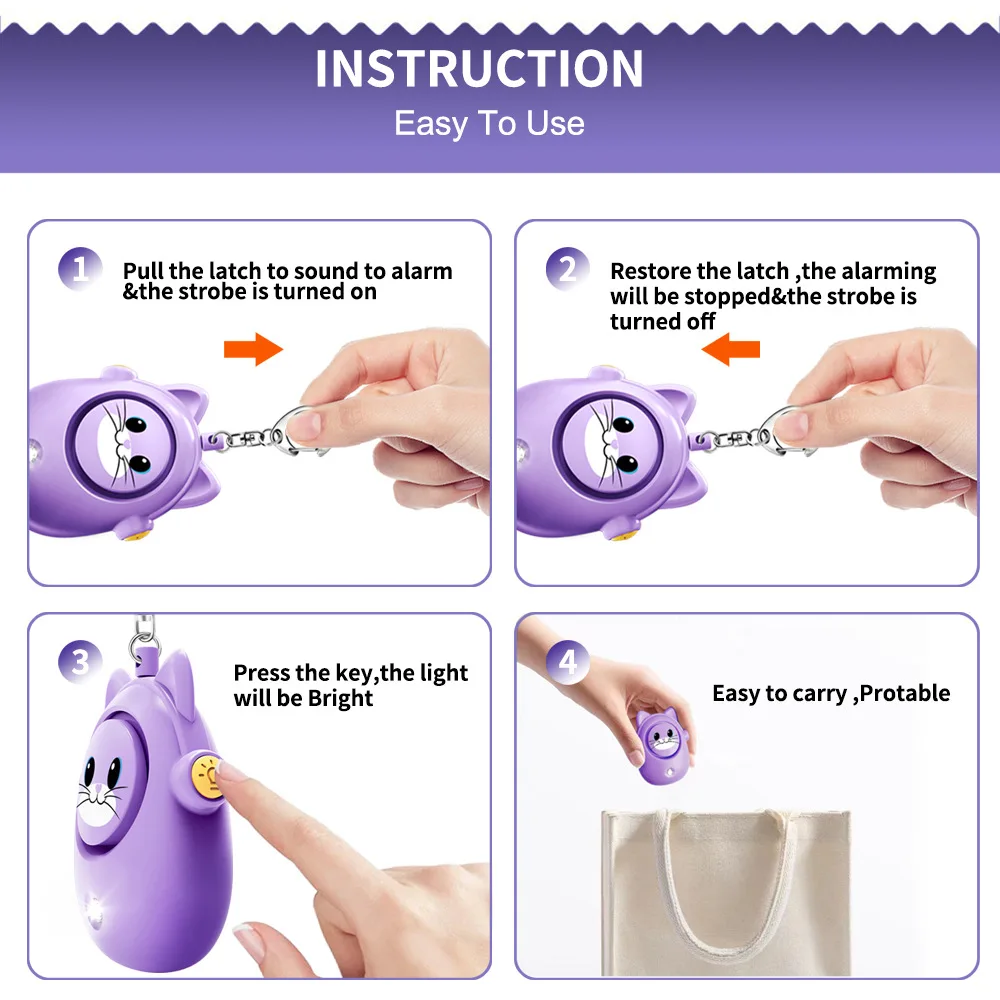 Lampu Alarm Pertahanan Diri Pr - Personal Alarm Keychain ulasan dan harga