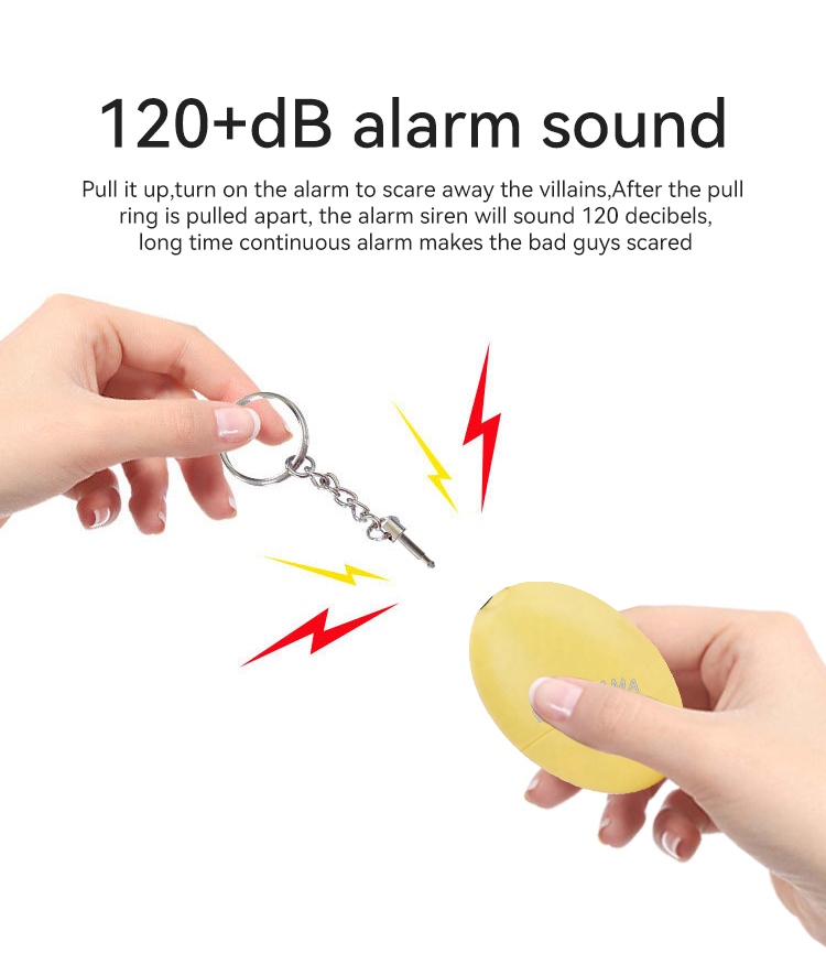 3PCS Peralatan Pertahanan Diri - Personal Alarm Keychain ulasan dan harga