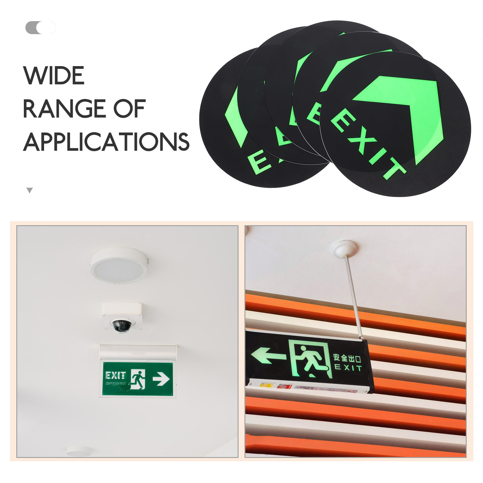 5Pcs Stiker Tanda Keluar Menya - Emergency Exit Sign ulasan dan harga