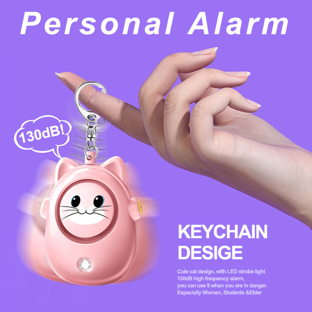 H8 Alarm pribadi kucing lucu b - Personal Alarm Keychain ulasan dan harga